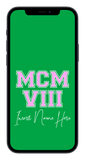 MCMVIII Custom Phone Wallpaper (Choose Color)