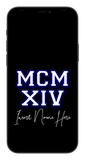 MCMXIV Custom Phone Wallpaper (Choose Color)