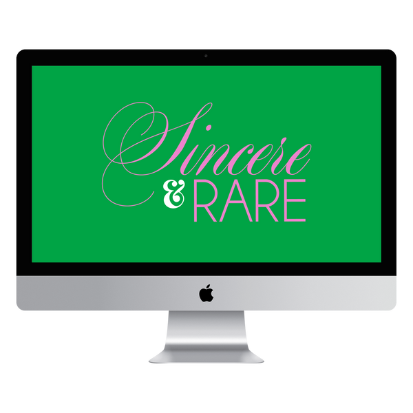Sincere & Rare (Green) Desktop Wallpaper